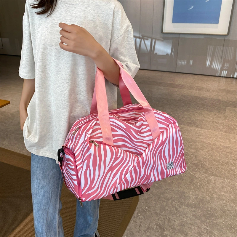 Saco de desporto expansível dobrável de grande capacidade Fashion Tote para mulher Saco de desporto à prova de água dobrável para viagem