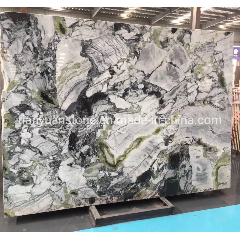 Marmor Stone White Marble with Green Veins for Flooring Tile, Wall Tile Cover