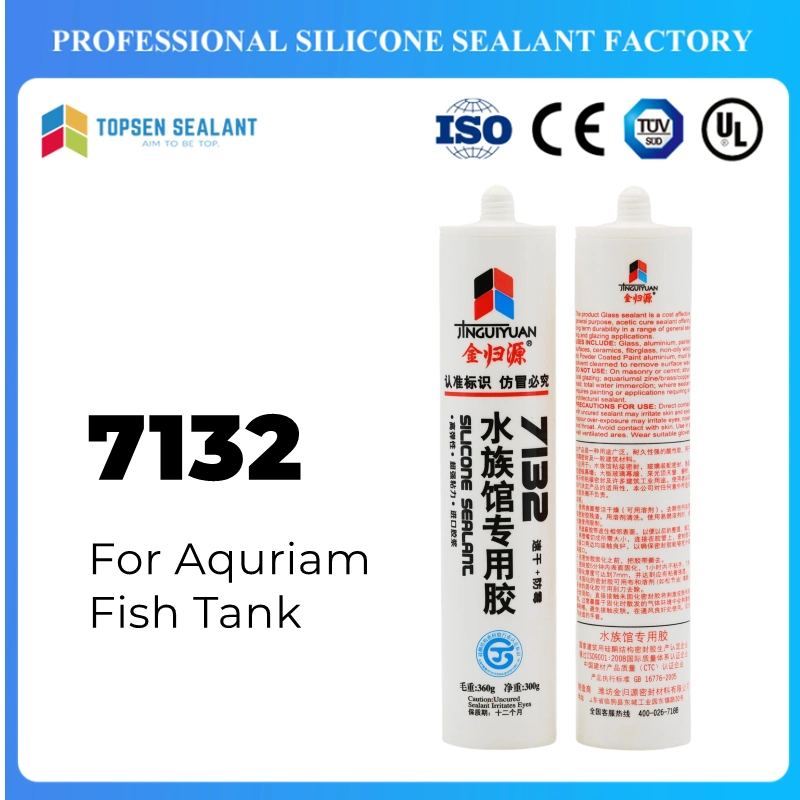 Topsen 7132 RTV Silicone Glue for Fish Tank and Aquarium Glass