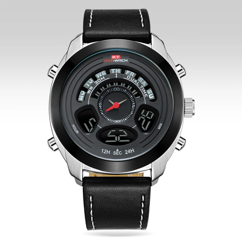 Watch Man Sports Watches Quartz Digital Fashion Watch Dual Time Chronograph Quality Waterproof Watch Plastic Watch