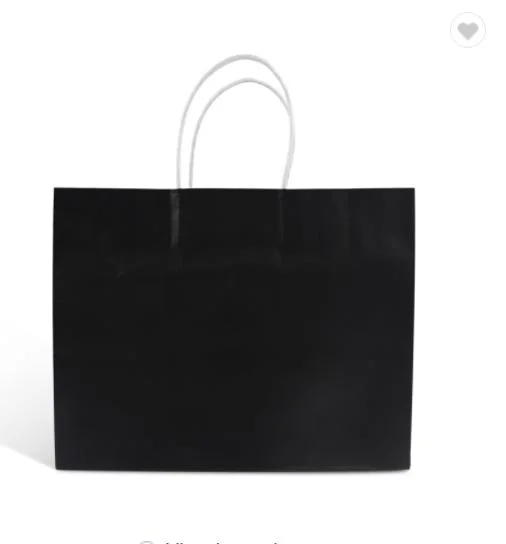 Promoção de fundo plano de Papel Kraft Preto Cordão de sacos de compras