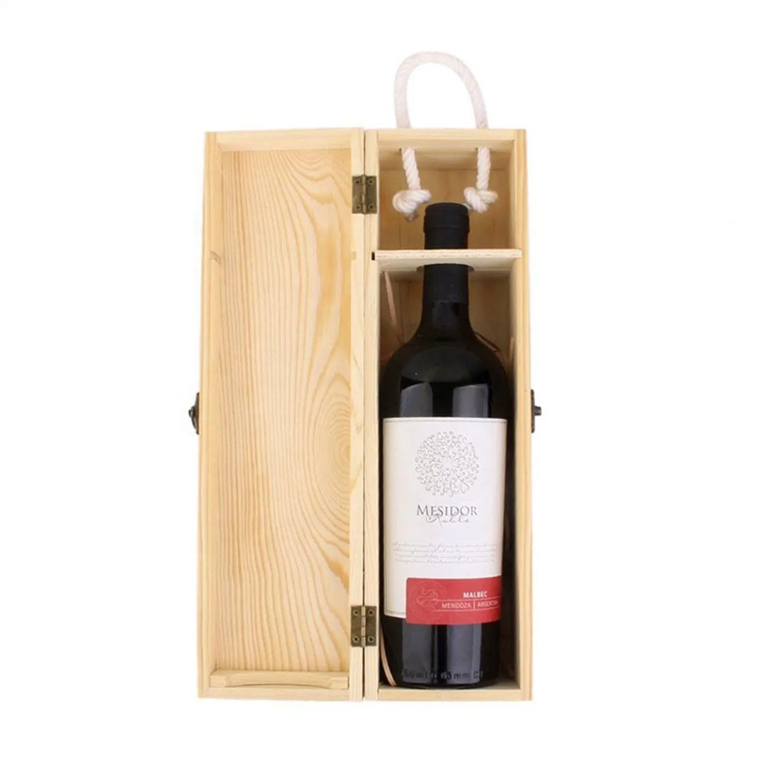 Boîte de vin rouge en bois non finis et de l'artisanat de bricolage Boîte de rangement