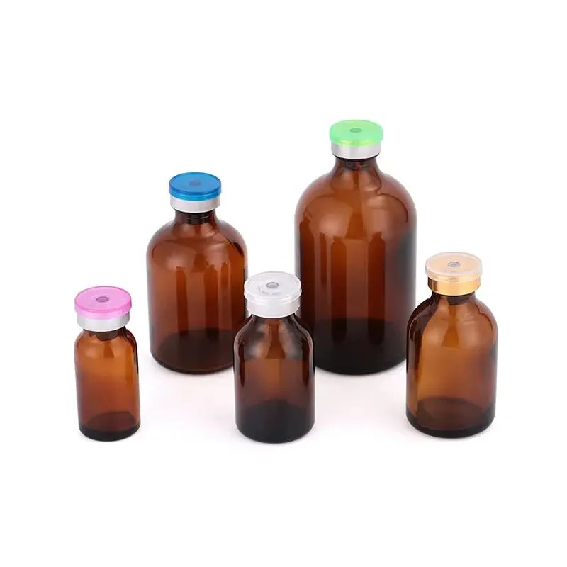 Pharmaceutical Moulded Glass Bottle Injection 50ml Amber for Antibiotics