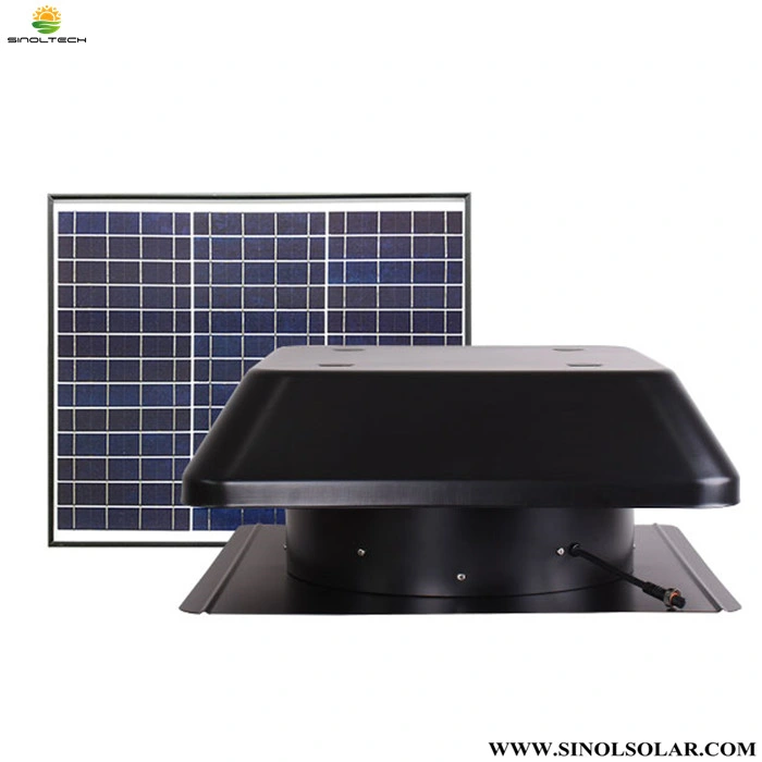 14 pulgadas de alto volumen de 50W Ventilador de Techo Solar Panel solar con mando a distancia (SN2014002)