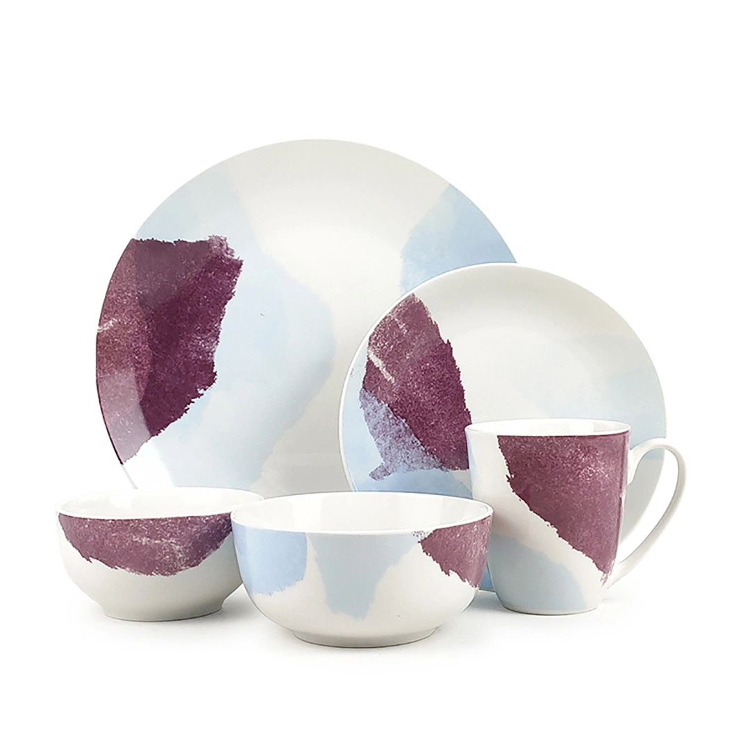 5%off Newly Developed German Porcelain Dinnerware Modern and Elegant Ink Wash Painting Ceramic Handpainted Dinner Set