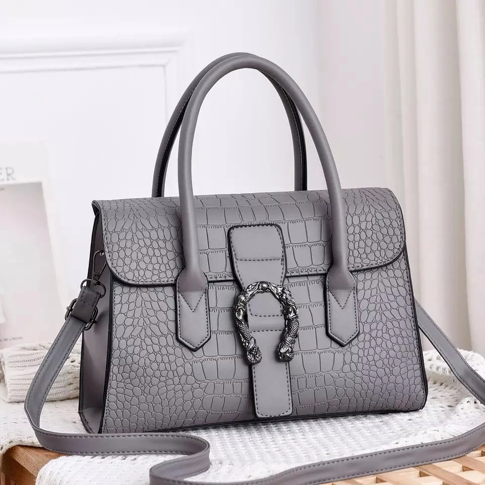 Großhandel Frauen Taschen Mode Trend High-Grade Frauen Stein Muster Handtaschen Tragetasche mit Metallschnalle für Reisen