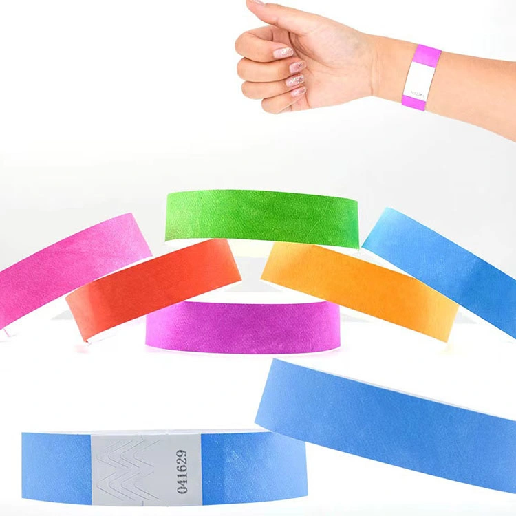 Tyvek Wristbands Custom/Tyvek Paper Wrist Bands with Serial Number Printing