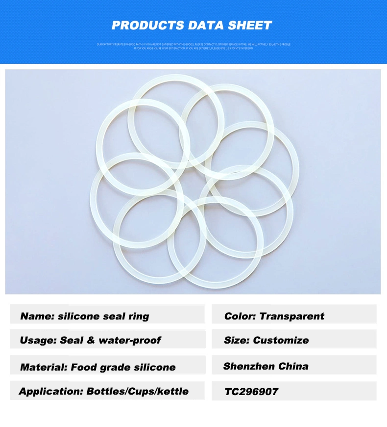 Food Grade Water Bottle Lid Silicone Sealing Gaskets O Rings