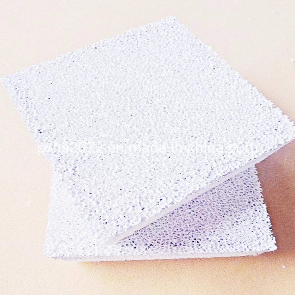 12*12*2inch 10-60ppi Ceramic Foam Filter Alumina Oxide Material