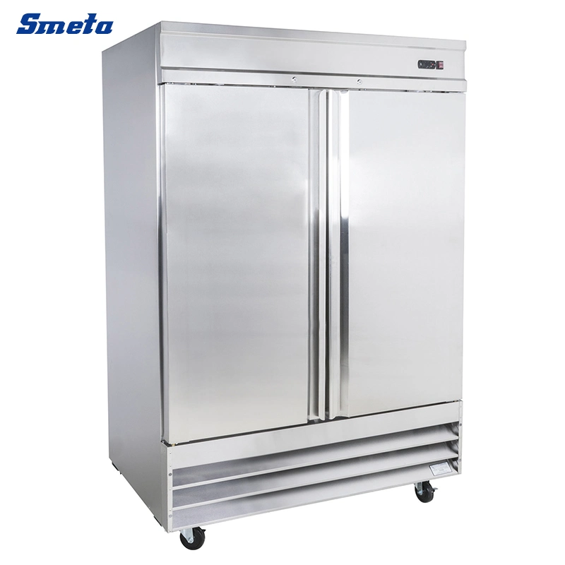 1321L/47cuft Double Doors Commercial Upright Freezer Vertical Refrigeration Equipment