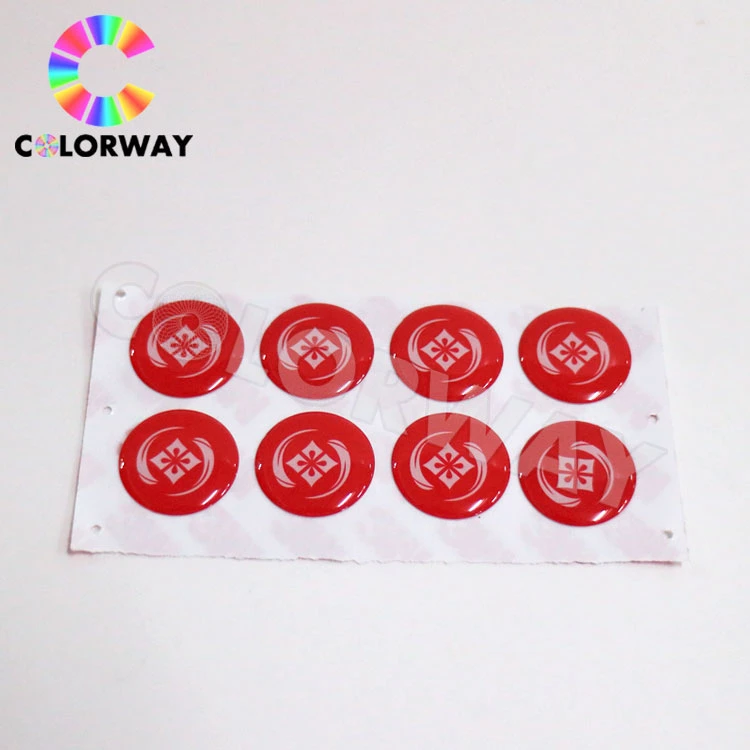 Custom Printing Anti-Yellowing Self Adhesive Clear Round 3m Epoxy Sticker