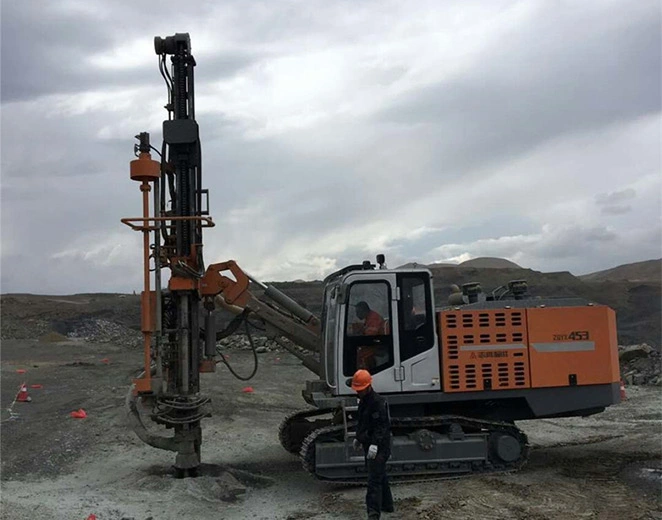 Perceuse à trou intégré avec compresseur pneumatique Gabarit de perçage DTH