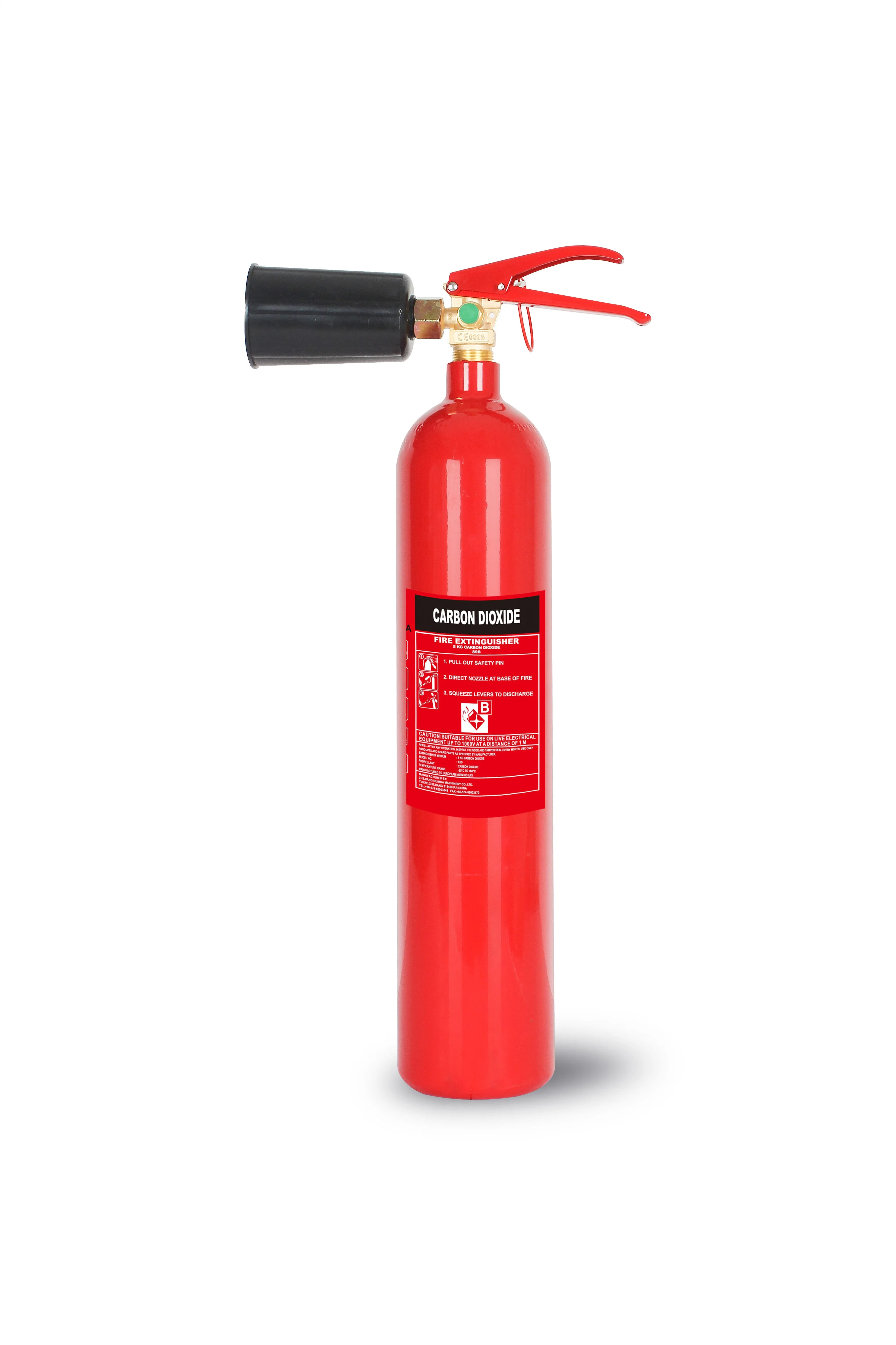 2kg 5kg 5lbs 10lbs 15lbs 20 Lbs En3/DOT Steel Aluminum Portable CO2 Fire Extinguisher