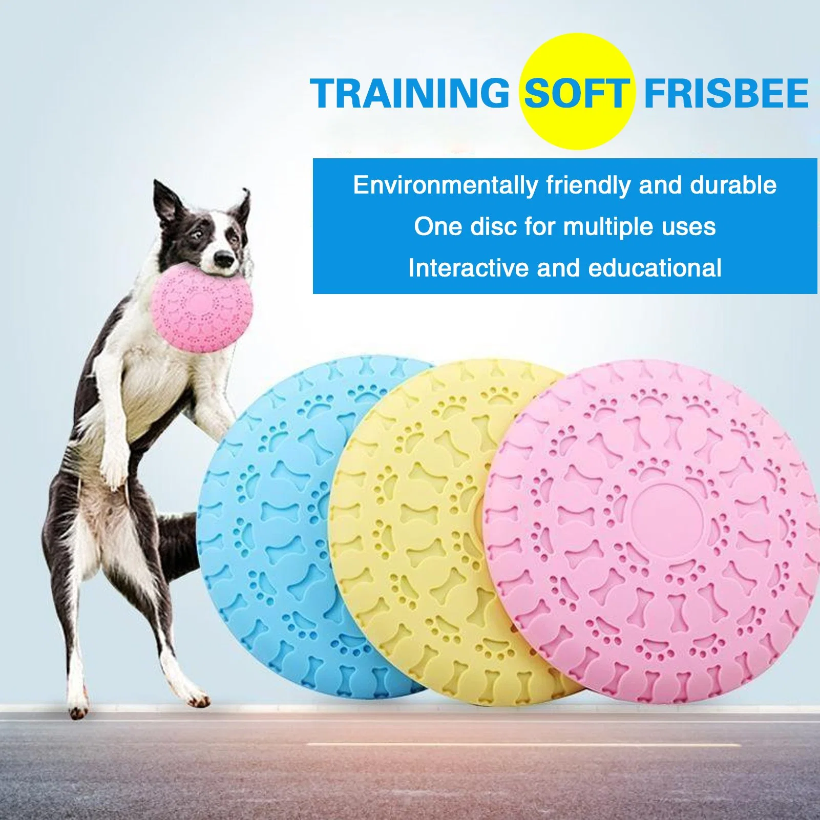 Игрушка Dog Soft Rubber Interactive Flying Disc Dog