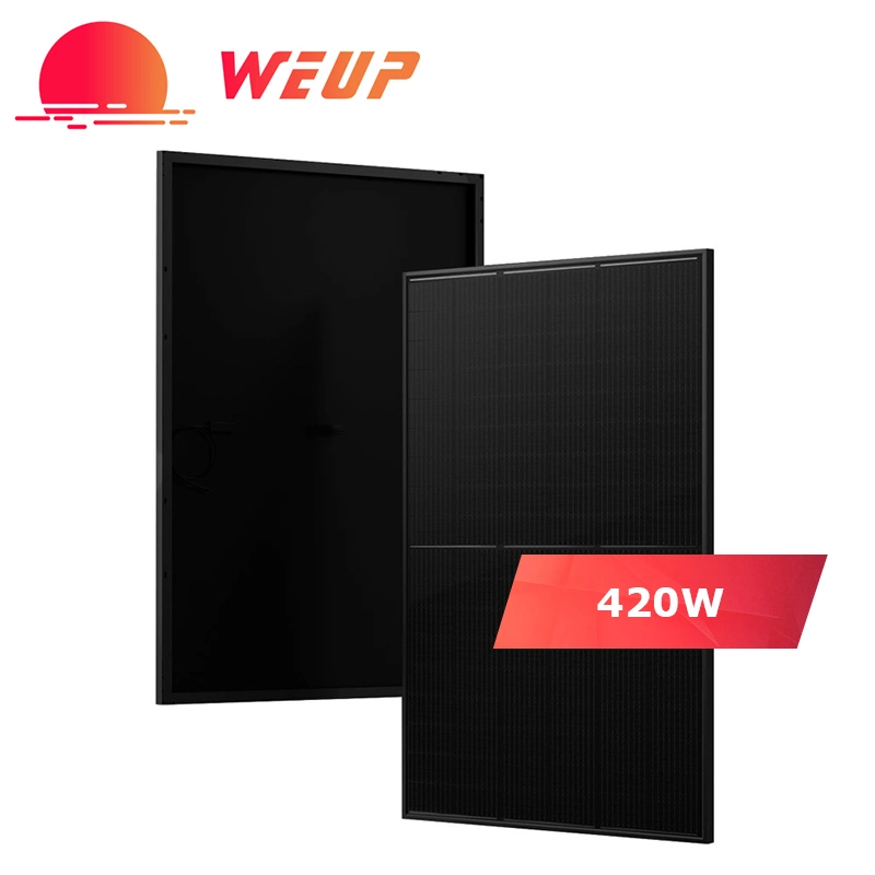 Fonte de alimentação Weup de 410 W, 420 W, 430 W, Full Black, painel solar Mercado Europeu