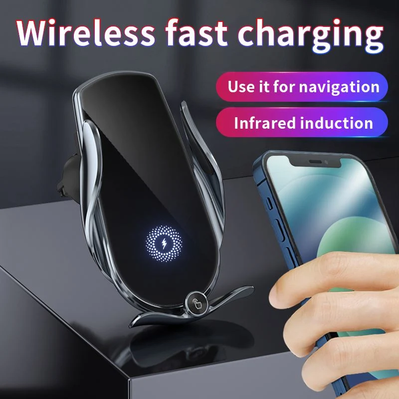 Fast Shipping Smart Car Wireless Qi Charger Automatic Clamping Phone Holder Fast Charging 15W Car Wireless Charger