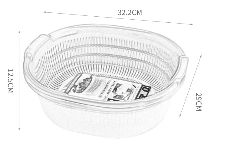 Haushalt Double-Layer staubdicht quadratische Lagerung und bedruckbare Logo Abflusskorb