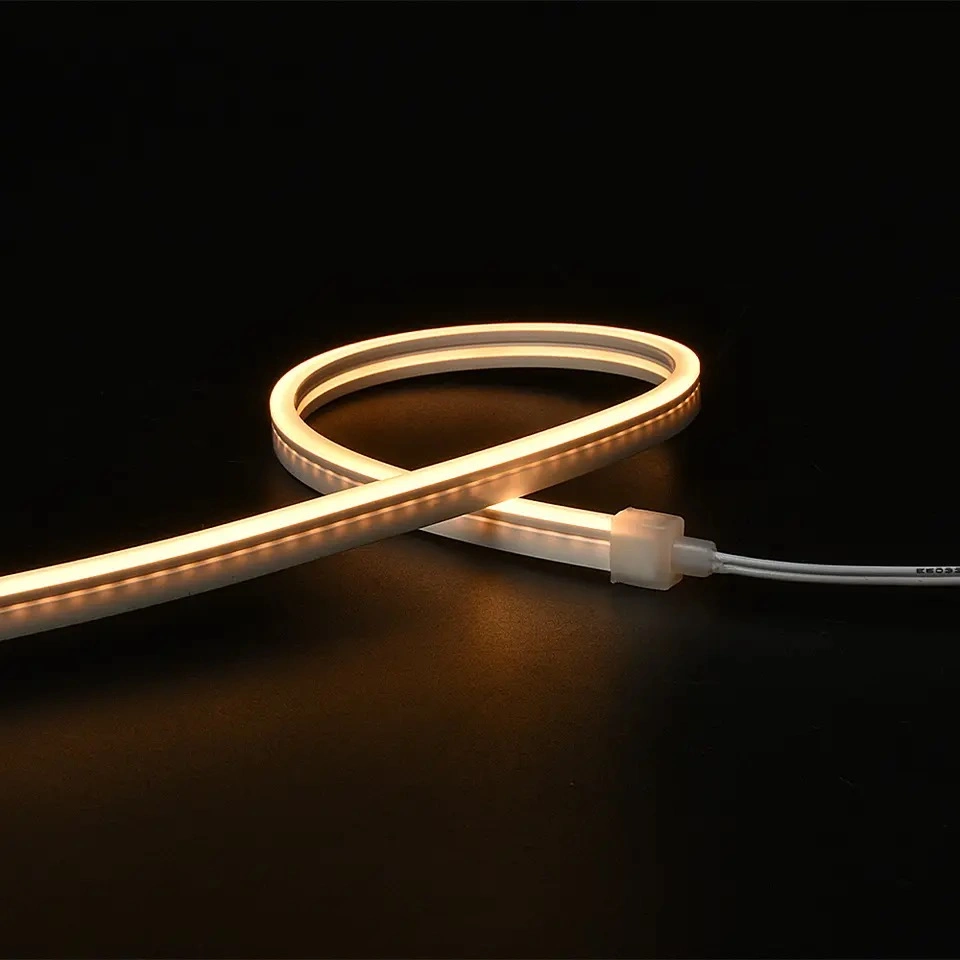 LED de luz indicador de neón tira de neón LED flexible de 220 voltios Iluminación de silicona