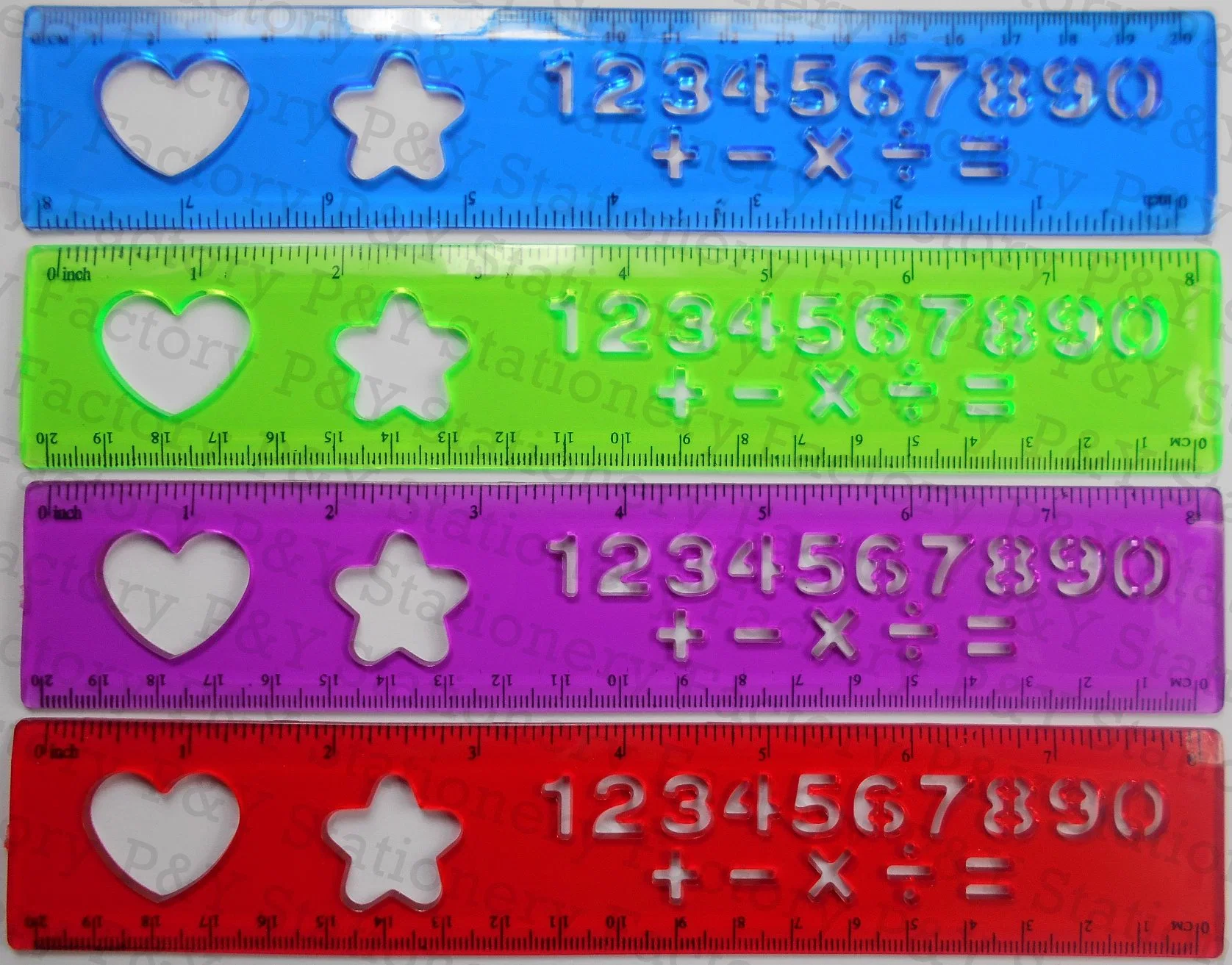 Flexible Soft Ruler Flexible Plastic Colored Ruler School Supplies Soft Ruler