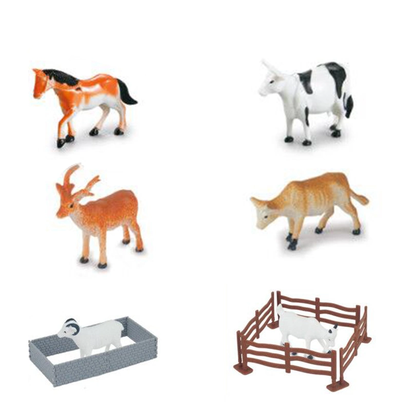 36PCS Conjunto de Brinquedos Personalizados de Animais de Fazenda para Venda por Atacado Conjunto de Brinquedos de Fazenda com Pequenas Figuras Tratores para Crianças se Divertirem no Tempo de Brincar.