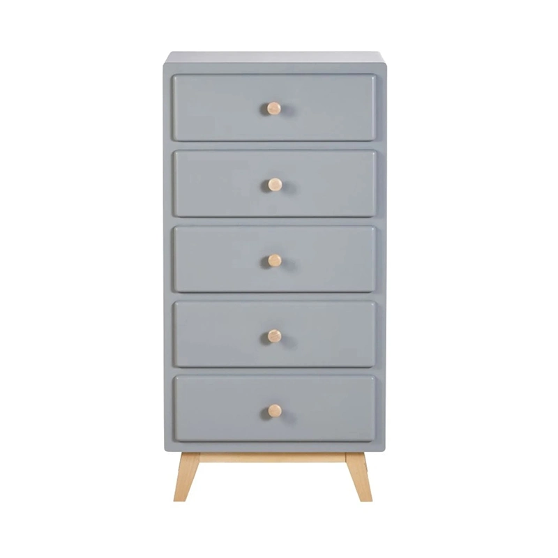 Simple Design Preschool Furniture Kids Storage Wooden Cabinet 5-Drawer Chest Kids Cabinet