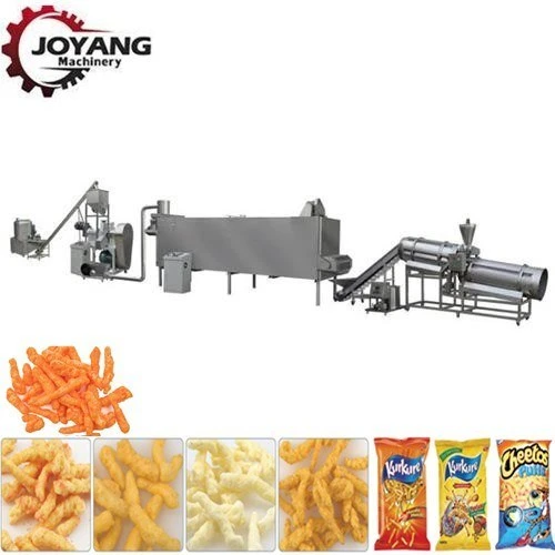A linha de produção Kurkure Canjiquinha Snacks de milho inchado Kurkure Extrusora Alimentar Cheetos Jnl Naks Máquinas de processamento