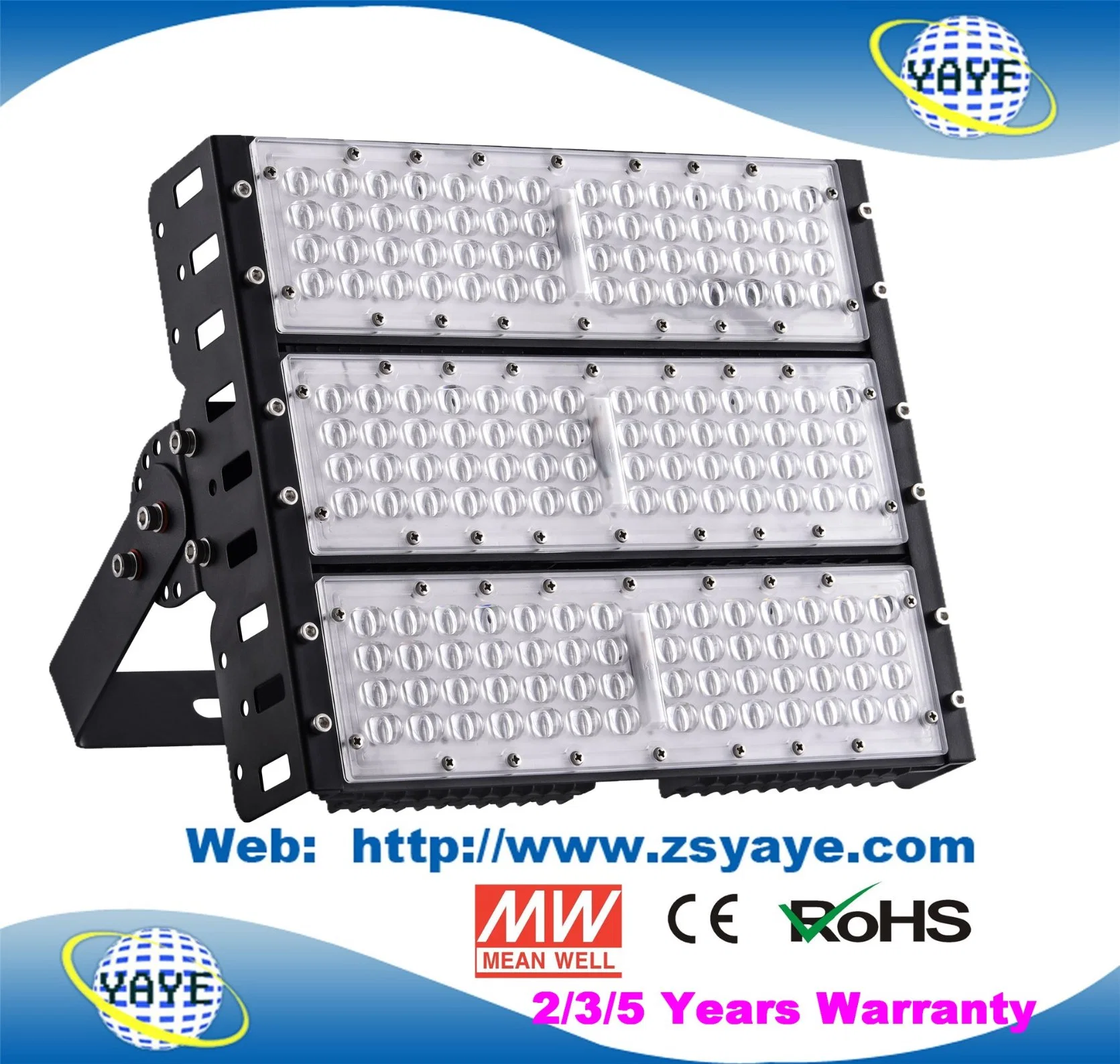 Yaye 18 Best Sell/Best Price/Besat Quality Ce/RoHS 300W SMD3030 LED Flood Light/LED Tunnel Light with Bridgelux/Osram/Meanwell/3/5 Years Warranty