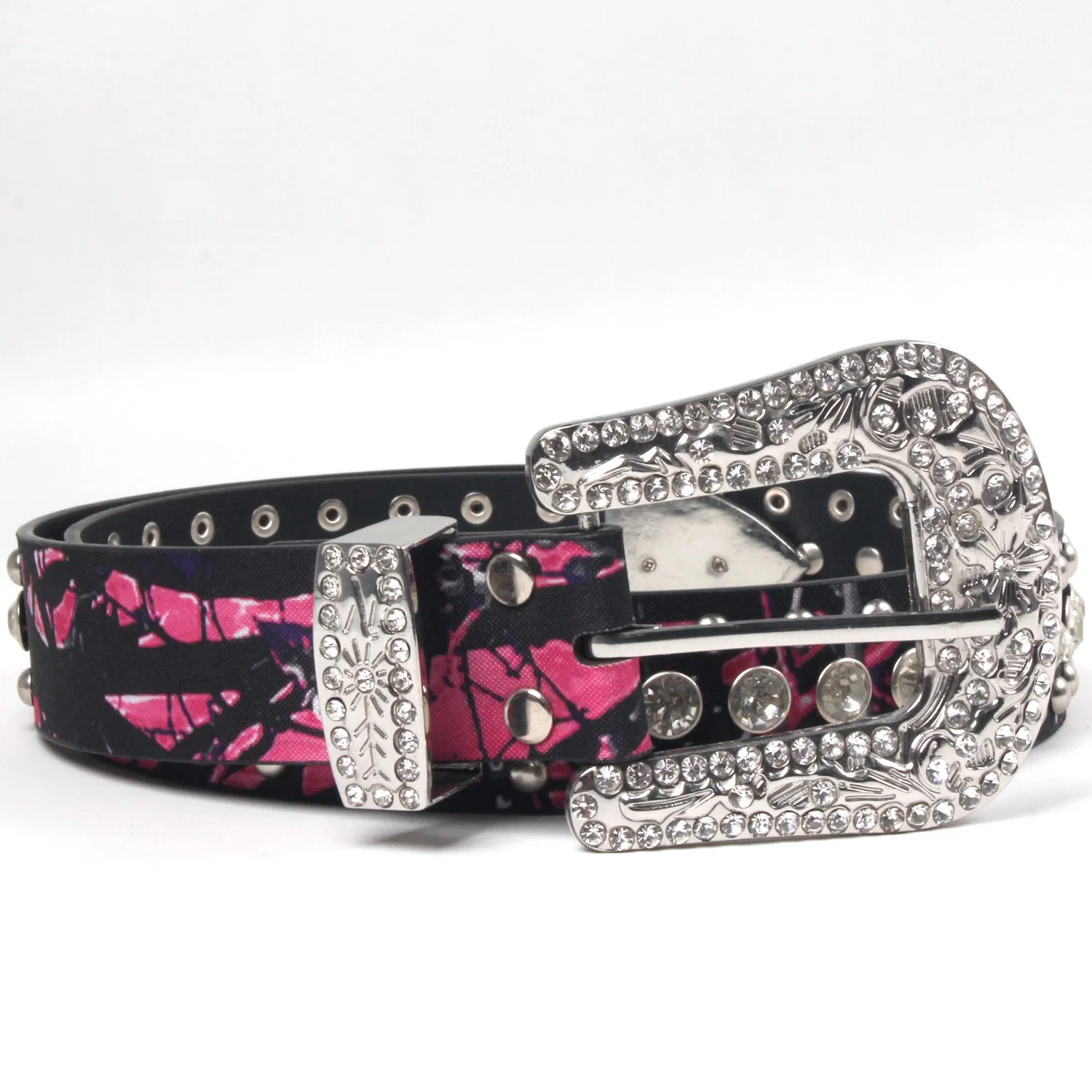 Nuevo diseño Punk Belt Metal Studded Wholesale Full Grain genuino Cinturón de cuero