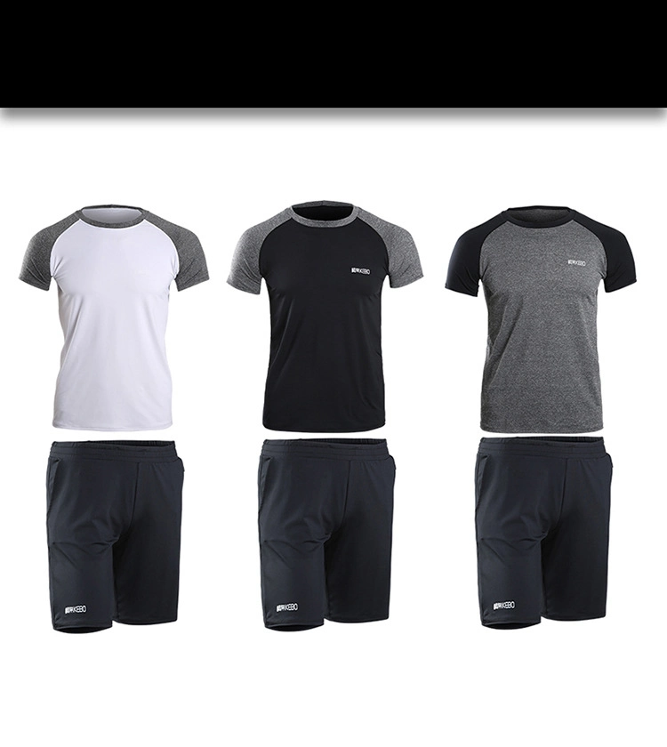 Summer Men&prime; S Fitness Two-Piece Plus-Size Running Sportswear