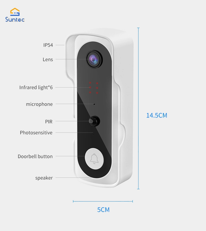 Smart Home Suntec Tuya porta vídeo Phonesecurity Sistema de intercomunicação