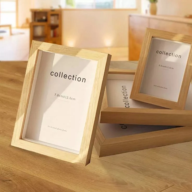 New Design Double Sided Wooden Picture Floating Photo Frame for Home Decoration