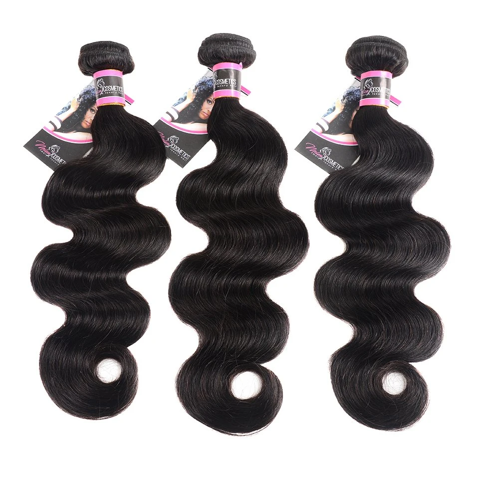 Shine Silk Hair Products Brazilian Body Wave with Closure Remy Hair Weft Weave 3 Bundles Human Hair Bundles with Closure