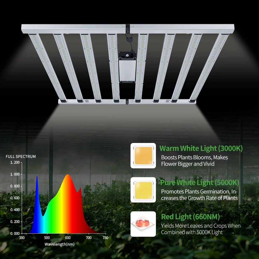 2022 Comercio al por mayor Plegable de Alta Potencia 800W Espectro LM301b regulable LED Iluminación crecer las plantas de interior