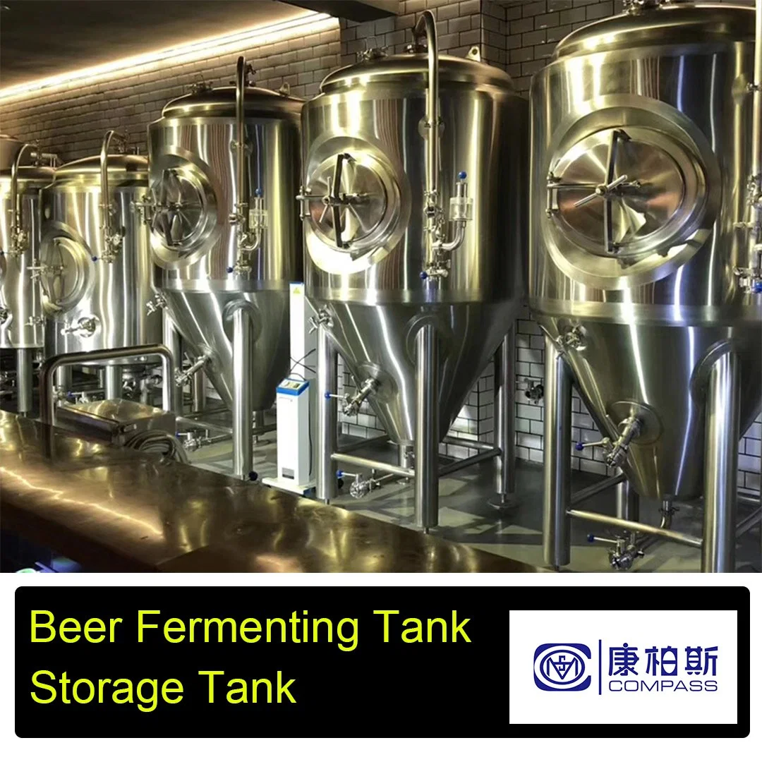 China Prices Stainless Steel SS304 SS316L 100L - 20000L 5bar Pressure Storage Vessel Tanks with Matte Polished