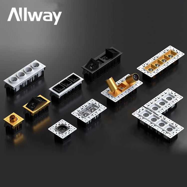 Allway venta promocional en el techo del módulo de mazorca de oro de cabeza múltiple de doble foco PC Shop 4W de 5 vatios de luces LED abajo