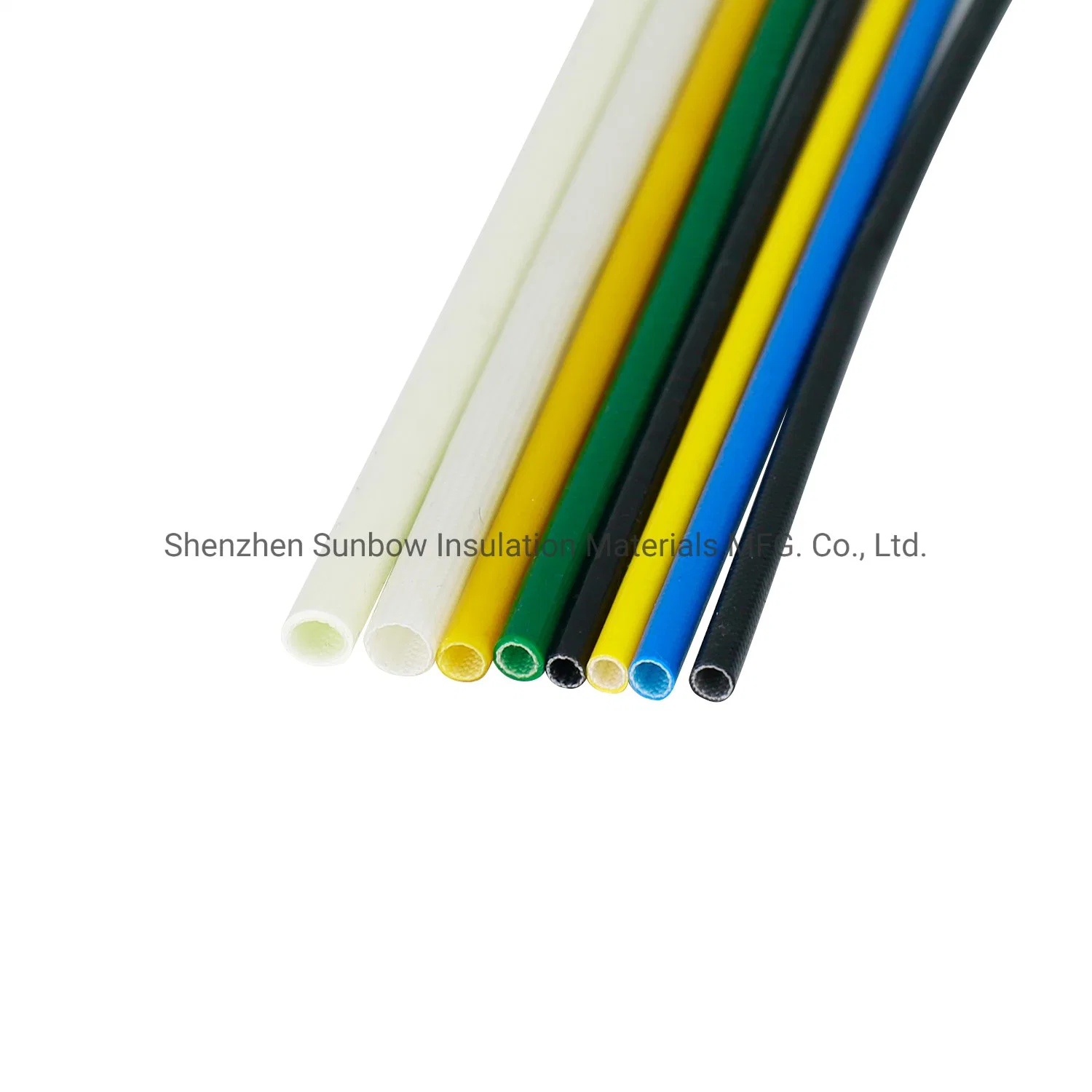 4000V 10mm Red Yellow Blue Fiber Inside Silicone Resin Outside Fiberglass Sleeving