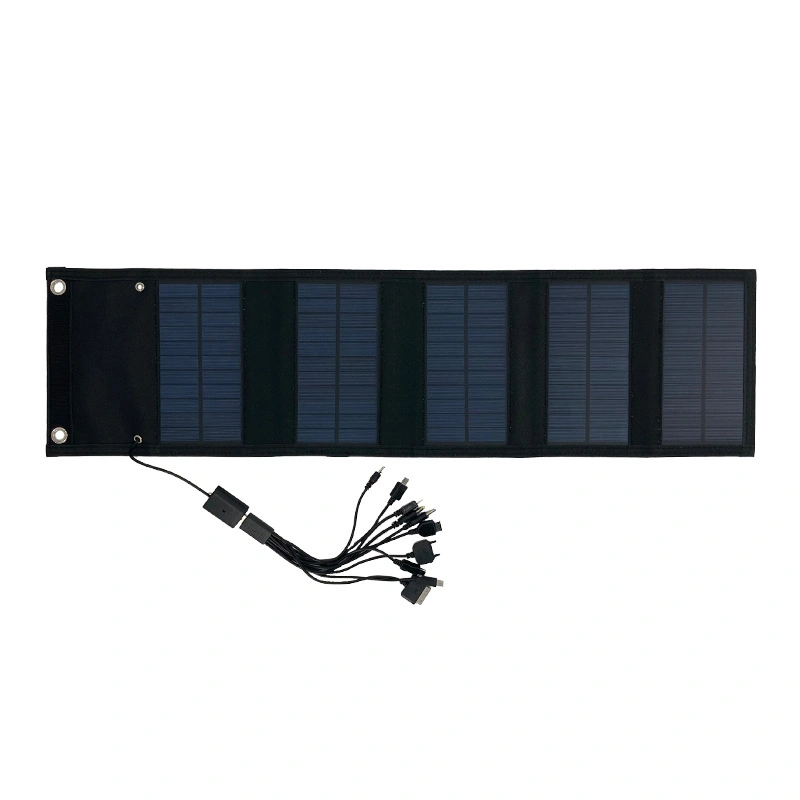 Outdoor Waterproof 15W Portable Foldable USB Compatible Devices Solar Mobile Charger for iPad