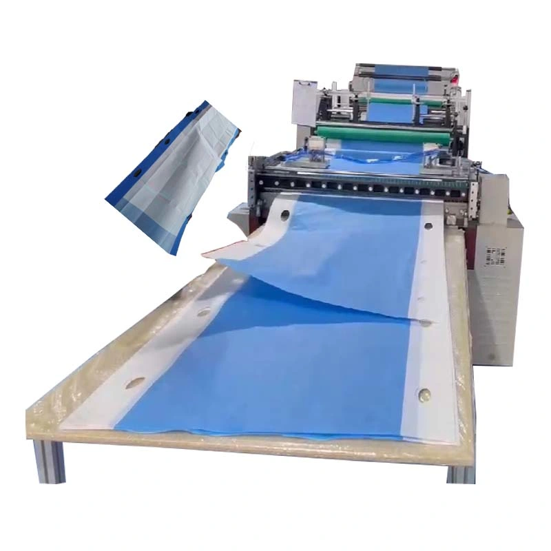 Flat Slide Sheet Cutting Machine with Handles Positioning Bed Pad Patient Transfer Sheet Making Machine