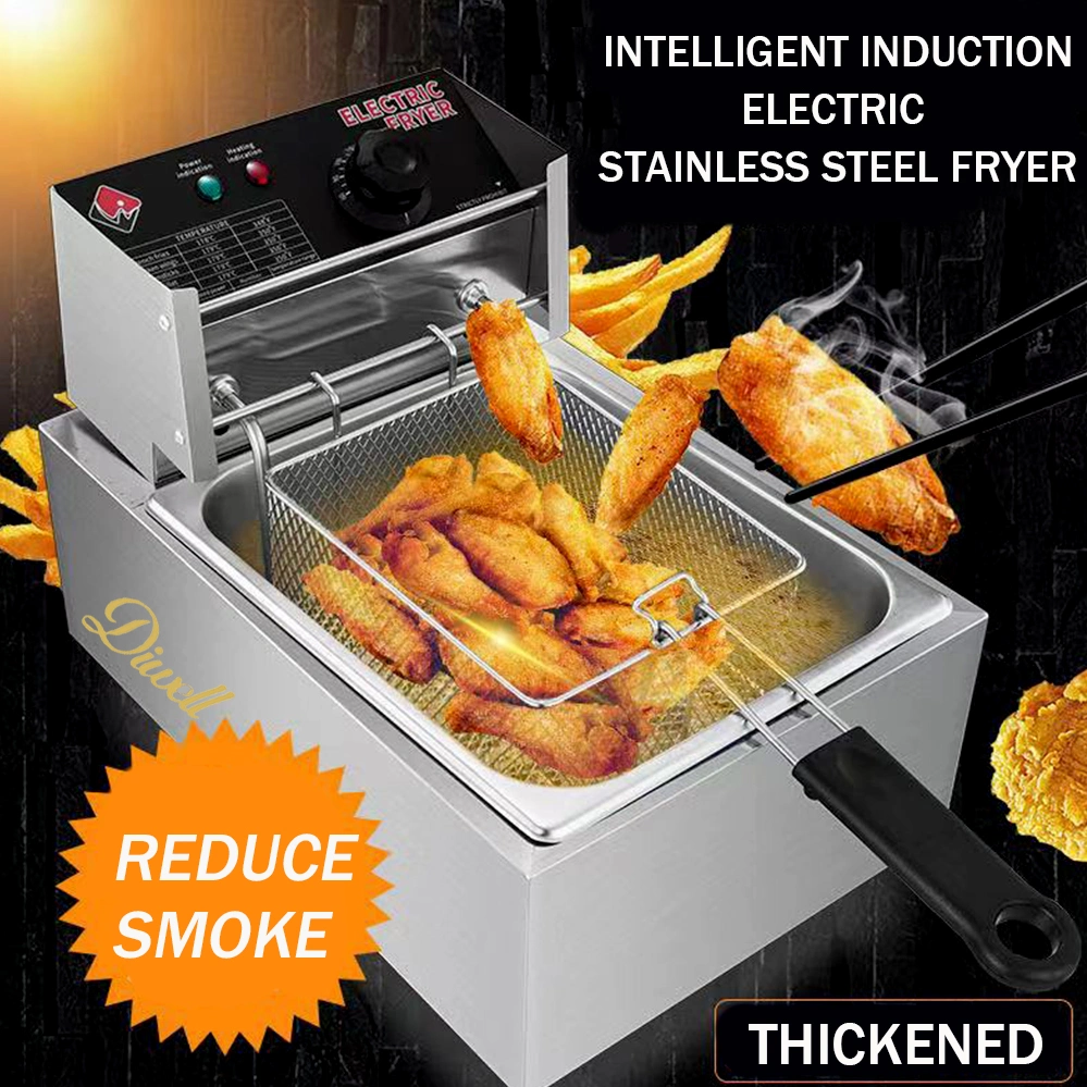 Catering Equipment Dual Tank Potato Chip Fryer Electrical Deep Fryer with Drain