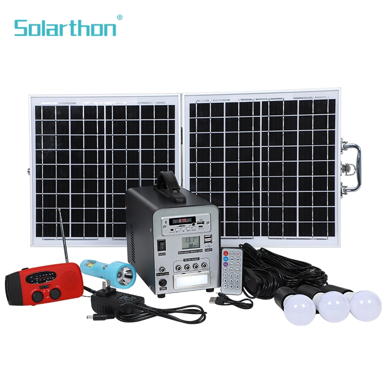 40W AC Load Solar Energy Generator Emergency Power Supply LED Lighting Mini Solar Lighting System for Home