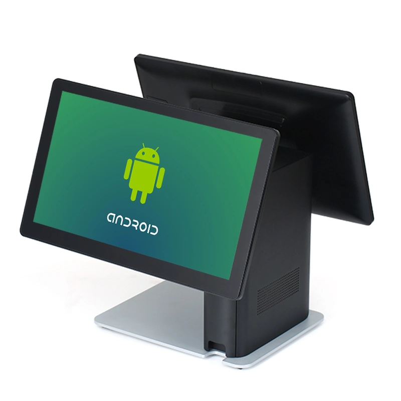 3 % Rabatt auf CE-Zertifikat All-in-One-POS-Hardware 15,6 Zoll Dual Touchscreen Android OS POS Terminal