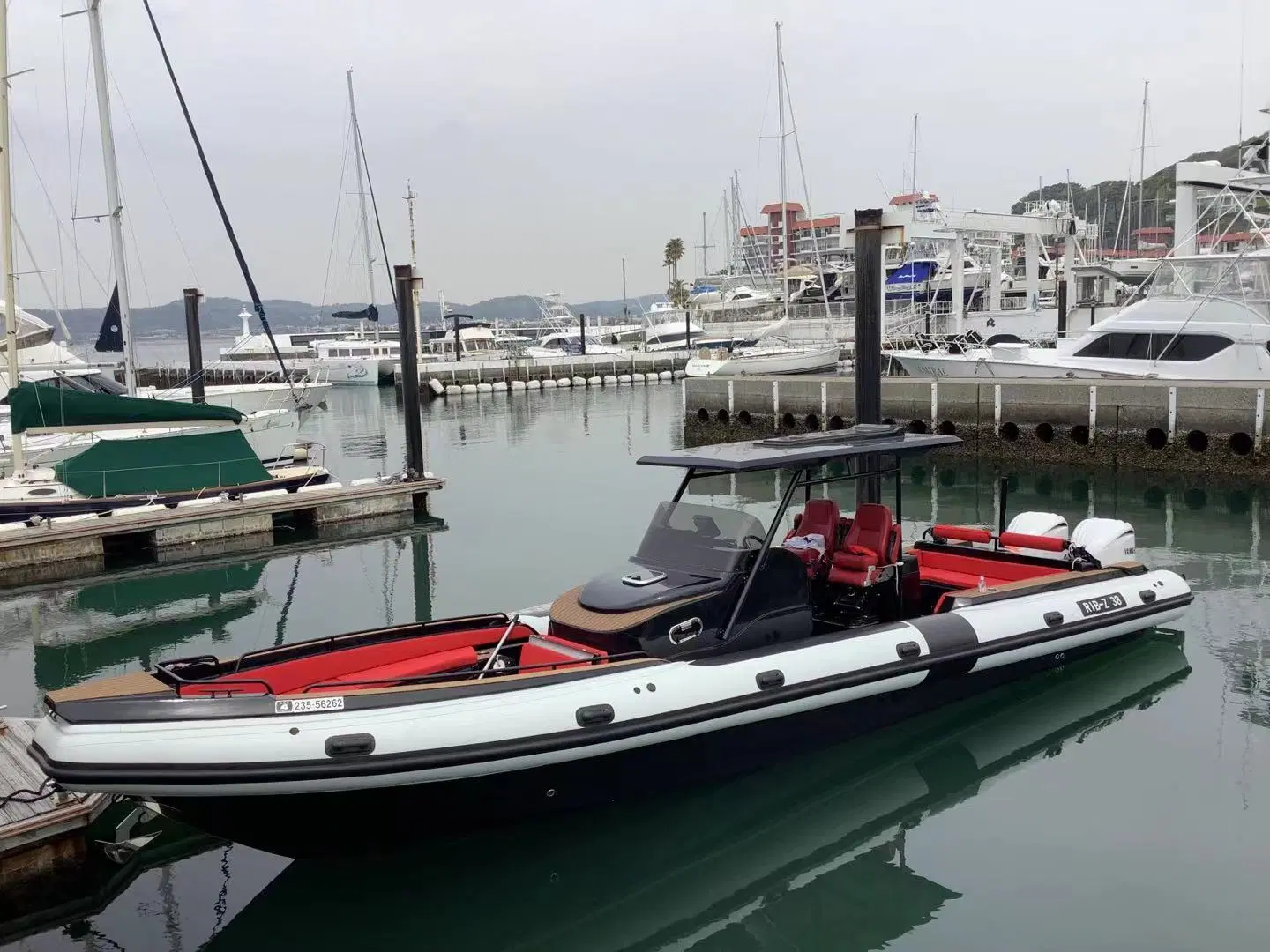 O Parque Aquático Aqualand 38pés 11,5m Motor Costela de luxo /tubo rígido de desporto insufláveis barco de lazer com marcação CE Classe B (Costela1150L)