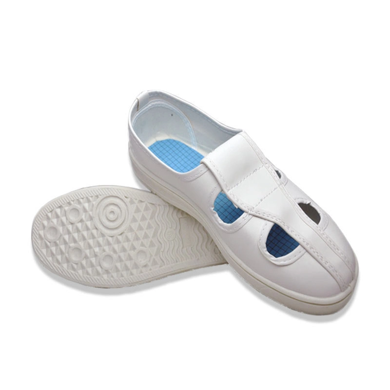 China Best Offer Antistatic ESD 4 Holes PVC Canvas Shoes for Cleanroom