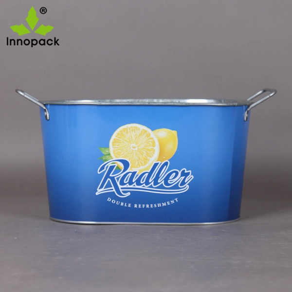 10qt Square Tin Metal Ice Bucket for Beer Promotion