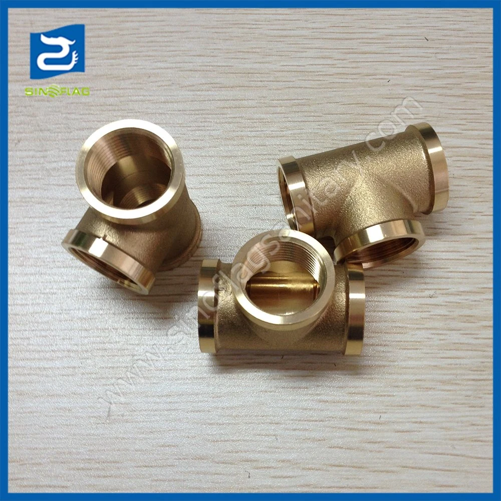 Brass Female Threaded Equal Tee 90 Degree Tee Pipe Tee