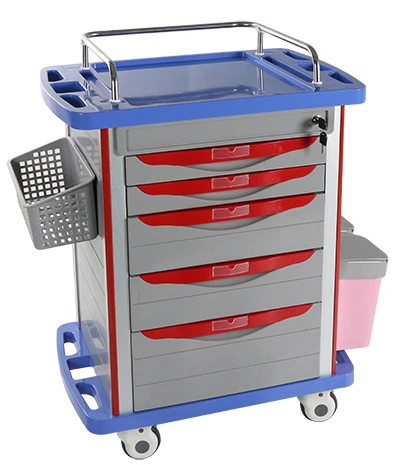 Hersteller ABS Medical Equipment Carts Hospital Emergency Trolley