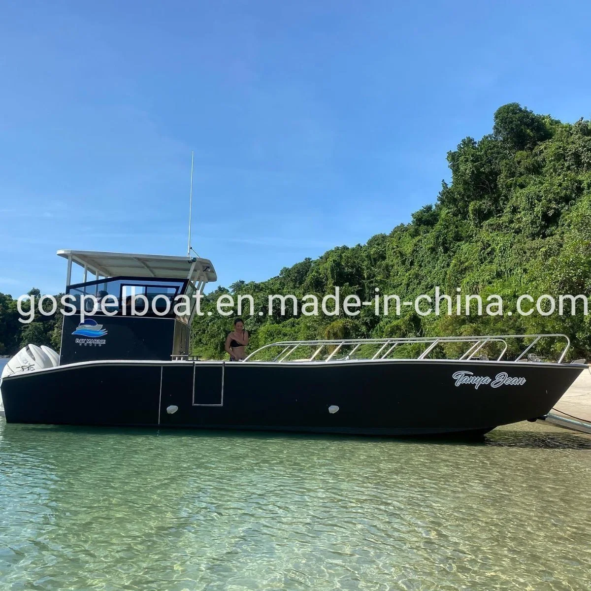 CE Certified 10m X 3m Aluminum Landing Craft Work Boat Barge for Offshore Car Building Material Transfer