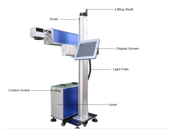 Product Line Marker Fast Code Printing High Speed Flying Marker Laser Marking Machine with Conveyor