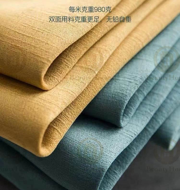 100% Window Living Room Silk Fabric Sheer High Precision Silk Look Polyester Cotton Curtain