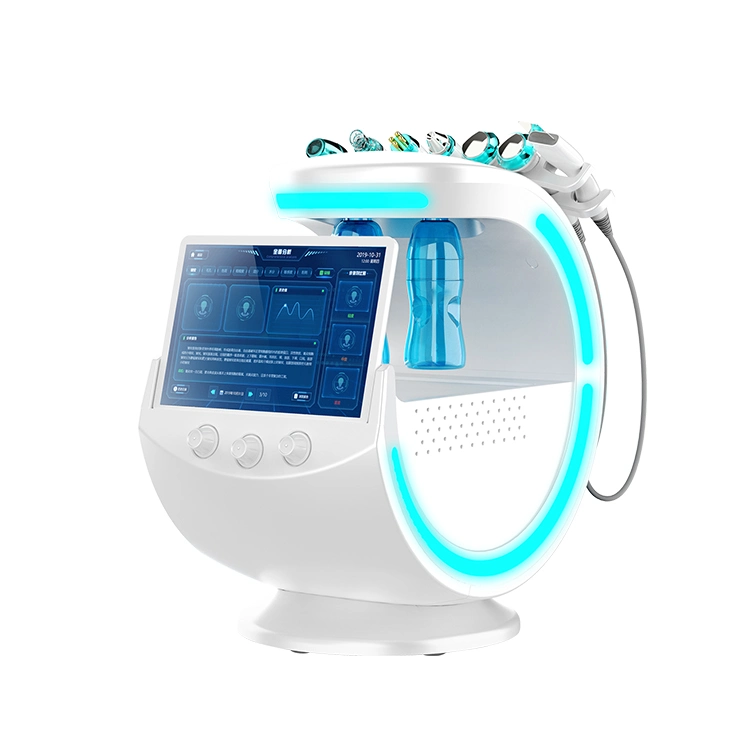 Ofan Smart Ice Blue Water Oxgen Facial Wet Microdermabrasion Aqua Jet Peel Dermabrasion H2O2 Hydrafacials Machine